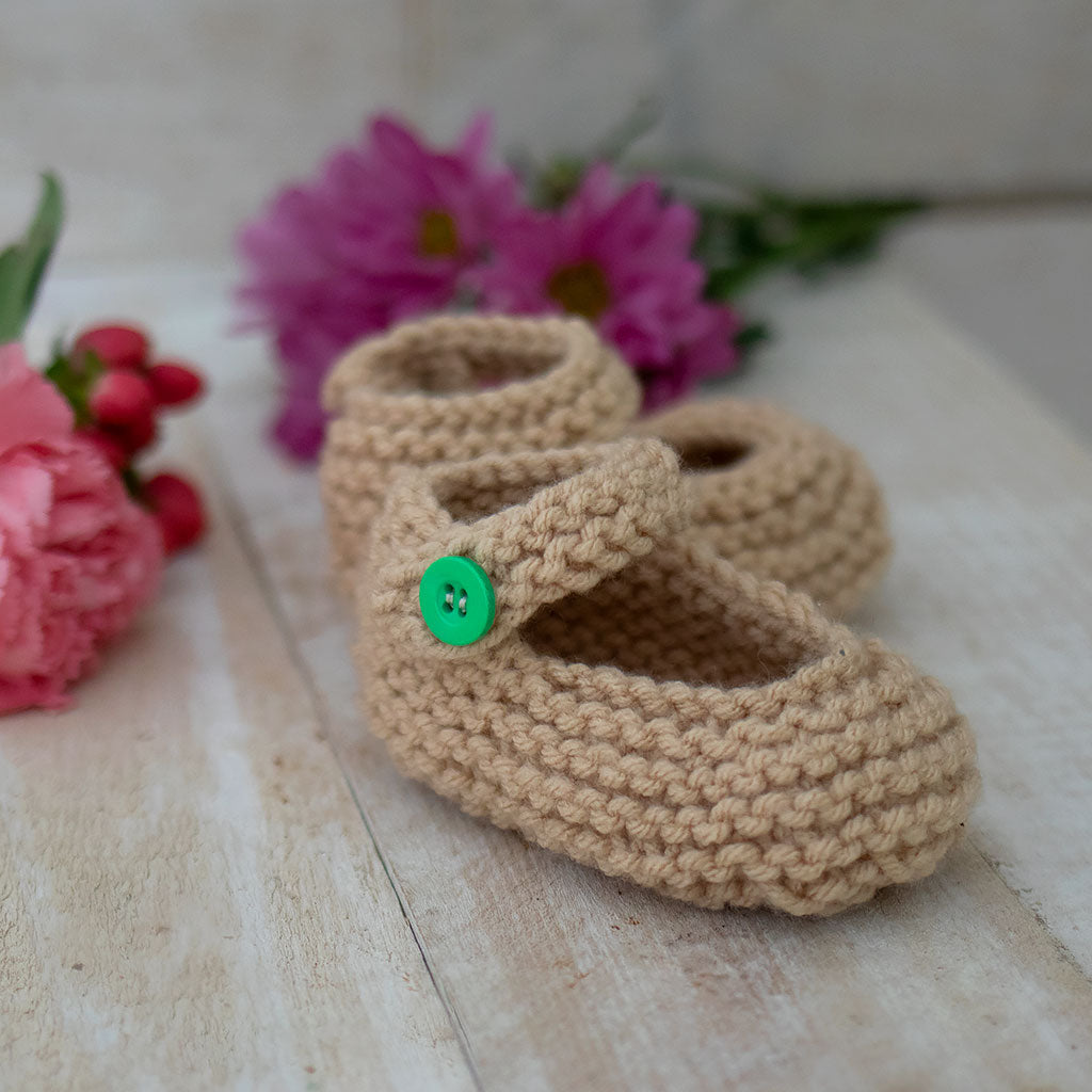 Maryjane Baby Booties Knitting Pattern