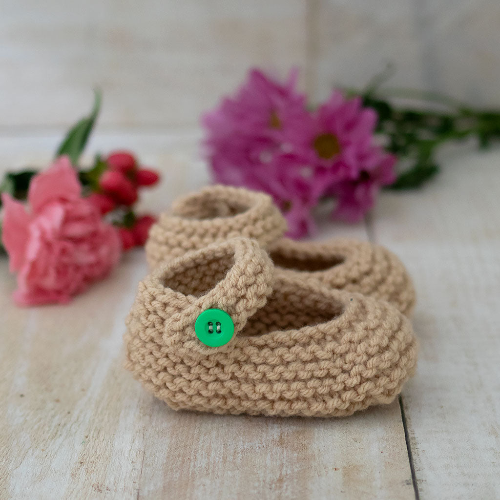 Maryjane Baby Booties Knitting Pattern